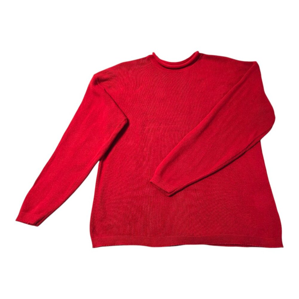 Chaval Women's Classics sweater Medium Red 100% cotton pre-owned